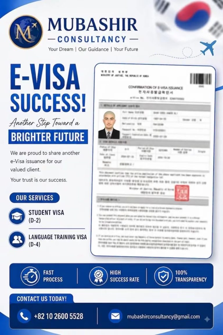 Mubashir Consultancy e-visa success poster